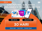 Top Up for Singapore Malaysia Thailand Vietnam Indonesia