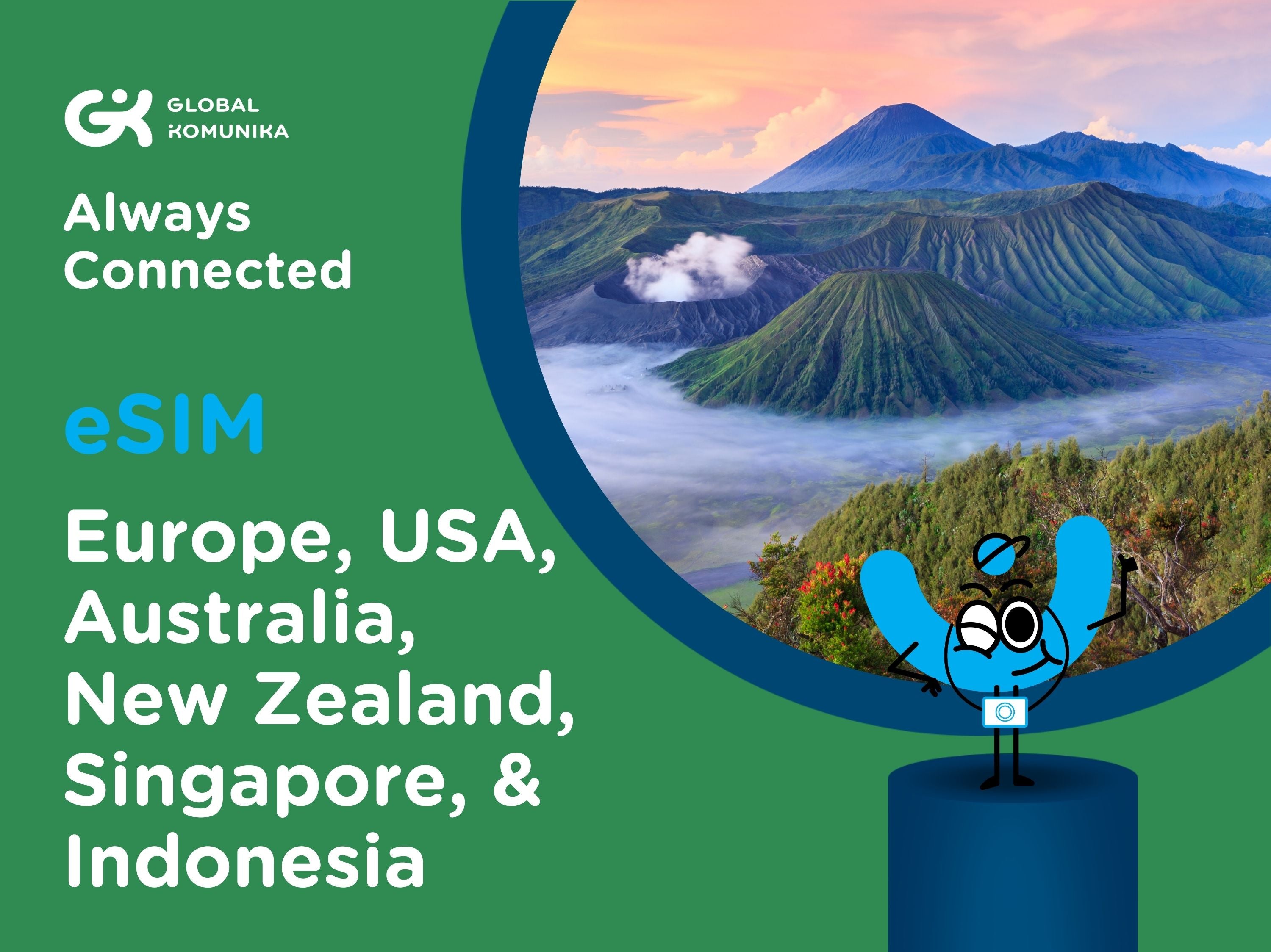 Europe USA Australia New Zealand Singapore Indonesia