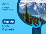 Top Up for USA Canada SIM Card